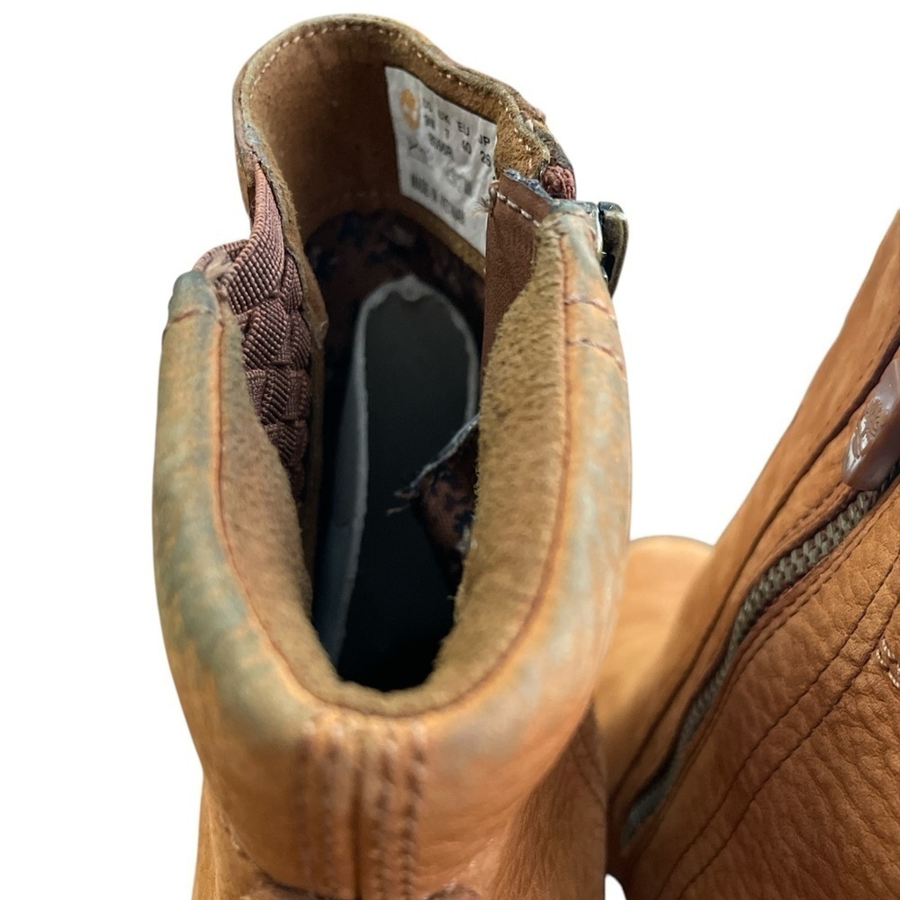 Timberland Earthkeepers Stratham Heights Tan Waterproof Ankle Boots Womens 9W - Picture 5 of 7